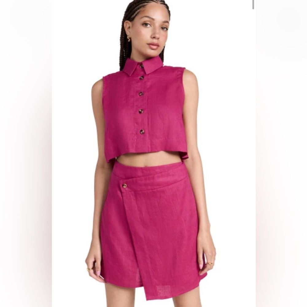 HEVRON Kimmia Mini Dress Fuschia Size XS